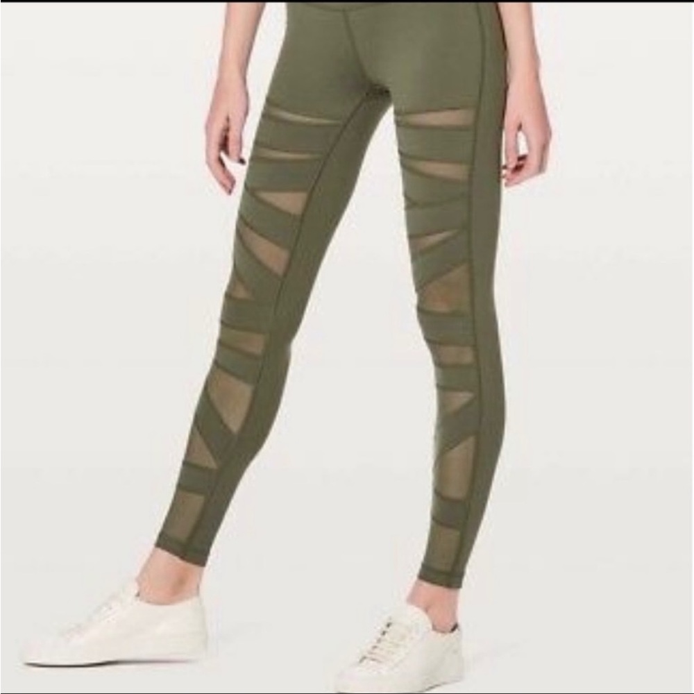 Lululemon BLACK mesh wunder under leggings